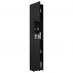 Washing Machine Cabinet Set High Gloss Black Chipboard