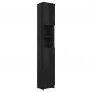 Washing Machine Cabinet Set High Gloss Black Chipboard