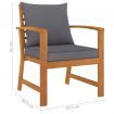 5 Piece Garden Lounge Set with Cushion Solid Acacia Wood