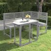 2 Piece Bistro Set Solid Acacia Wood Grey