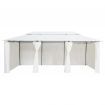 Gazebo with Curtains 600x298x270 cm White 180g/m²