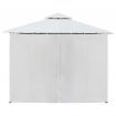 Gazebo with Curtains 600x298x270 cm White 180g/m²