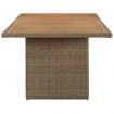 Garden Dining Table Brown 200x100x74 cm Poly Rattan