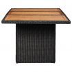 Garden Dining Table Black 200x100x74 cm Poly Rattan