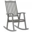 Rocking Chair Grey Solid Acacia Wood