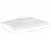 vidaXL 2-Tier Gazebo Top Cover 310 g/cubic metre 4x3 m White