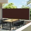 Patio Retractable Side Awning 600x160 cm Brown