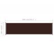 Patio Retractable Side Awning 600x160 cm Brown