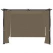 Gazebo with Curtains 3x3 m Taupe Steel