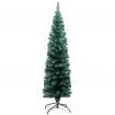 Slim Artificial Christmas Tree with Stand Green 150 cm PVC