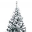 Artificial Christmas Tree with Flocked Snow Green 240 cm PVC