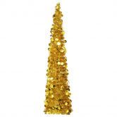 Pop-up Artificial Christmas Tree Gold 150 cm PET