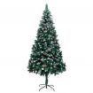 Artificial Christmas Tree with Pine Cones and White Snow 240 cm