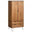 Wardrobe New York Range Light Wood Solid Pine Wood