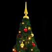 Artificial Christmas Tree with Baubles and LEDs Green 150 cm