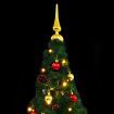 Artificial Christmas Tree with Baubles and LEDs Green 210 cm