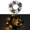 Christmas Wreath with LED Lights Green 60 cm PVC