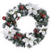 Christmas Wreath with LED Lights Green 60 cm PVC