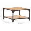 Coffee Table 60x60x35 cm Solid Mango Wood