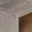 TV Cabinet Grey 130x35x51 cm Solid Rough Mango Wood