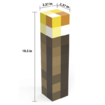 Minecraft Torch Shaped Water Bottle with Screw-on Lid, Durable Material Water Bottle Has Break Resistant Design Tumbler