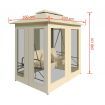 Gazebo Convertible Swing Bench Cream White