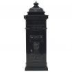 Pillar Letterbox Aluminium Vintage Style Rustproof Black