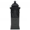 Pillar Letterbox Aluminium Vintage Style Rustproof Black