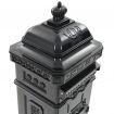 Pillar Letterbox Aluminium Vintage Style Rustproof Black