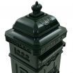 Pillar Letterbox Aluminium Vintage Style Rustproof Green