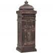 Pillar Letterbox Aluminium Vintage Style Rustproof Bronze