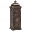 Pillar Letterbox Aluminium Vintage Style Rustproof Bronze