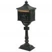 Pedestal Letterbox Aluminium Vintage Style Rustproof Green