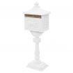 Pedestal Letterbox Aluminium Vintage Style Rustproof White