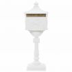 Pedestal Letterbox Aluminium Vintage Style Rustproof White