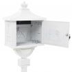 Pedestal Letterbox Aluminium Vintage Style Rustproof White