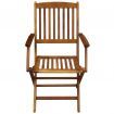 7 Piece Folding Outdoor Dining Set Solid Acacia Wood