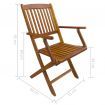 7 Piece Folding Outdoor Dining Set Solid Acacia Wood