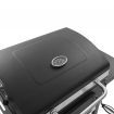 Charcoal-Fueled BBQ Grill with Bottom Shelf Black