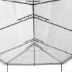 Gazebo with Curtains 600x298x270 cm White