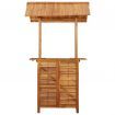 Outdoor Bar Table with Rooftop 122x106x217 cm Solid Acacia Wood