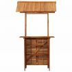 Outdoor Bar Table with Rooftop 122x106x217 cm Solid Acacia Wood