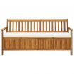 Storage Bench with Cushion 170 cm Solid Acacia Wood