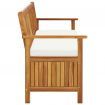 Storage Bench with Cushion 170 cm Solid Acacia Wood