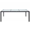 Outdoor Dining Table Black 200x150x74 cm Poly Rattan