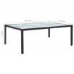 Outdoor Dining Table Black 200x150x74 cm Poly Rattan