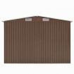 Garden Shed 257x298x178 cm Metal Brown