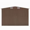 Garden Shed 257x398x178 cm Metal Brown