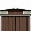 Garden Shed 257x398x178 cm Metal Brown