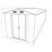 Garden Shed 257x398x178 cm Metal Brown